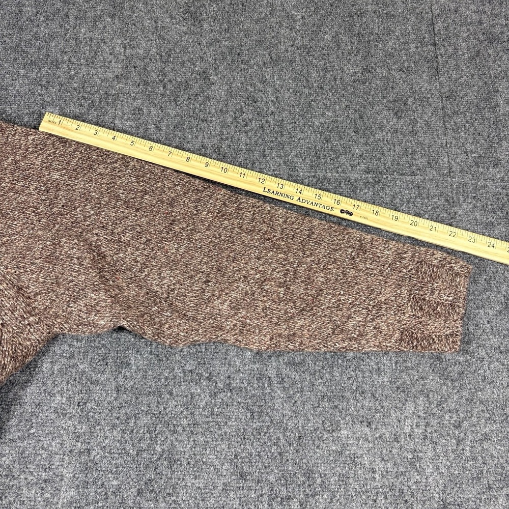 Blarney Woollen Mills Fisherman Donegal Fleck Wool Silk Crewneck Sweater M Brown - Picture 8 of 9